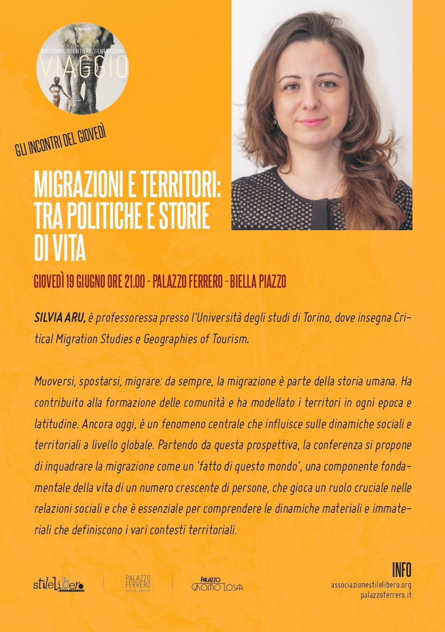 INCONTRO DEL GIOVEDI' | Silvia Aru | Migrazioni e Territori: tra politiche e storie di vita