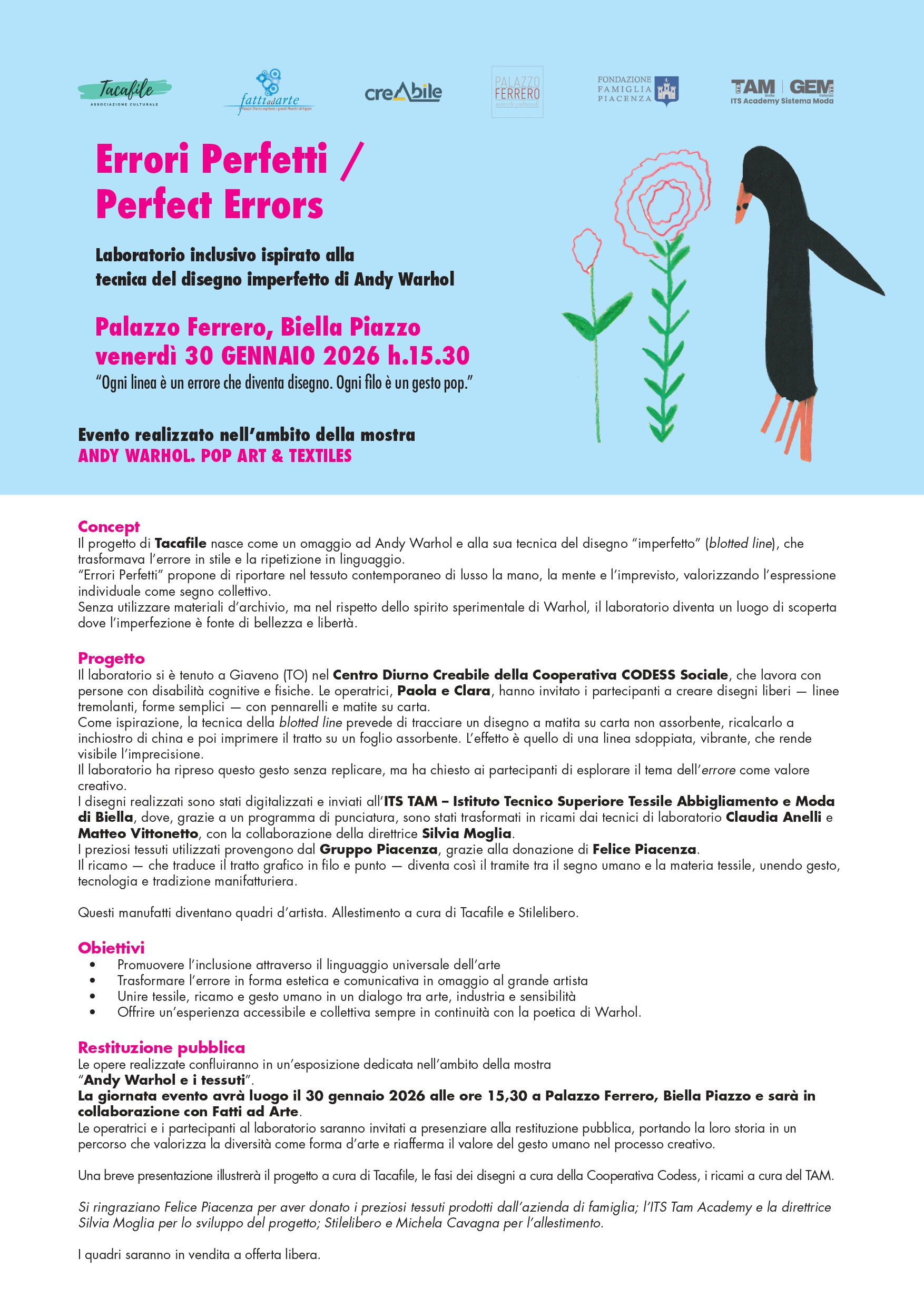 30 gennaio 2026 | Errori Perfetti Perfect Errors Palazzo Ferrero