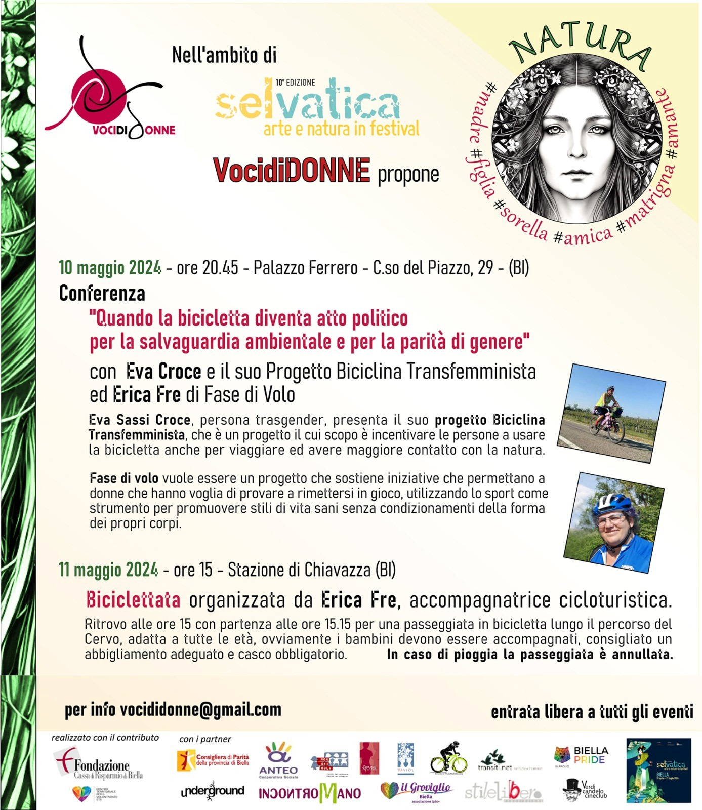 Venerdì 10 05 24 | Quando lo sport diventa atto politico per la salvaguardia ambientale e per la parità di genere | Evento di VocidiDonne nell'ambito di Selvatica 24