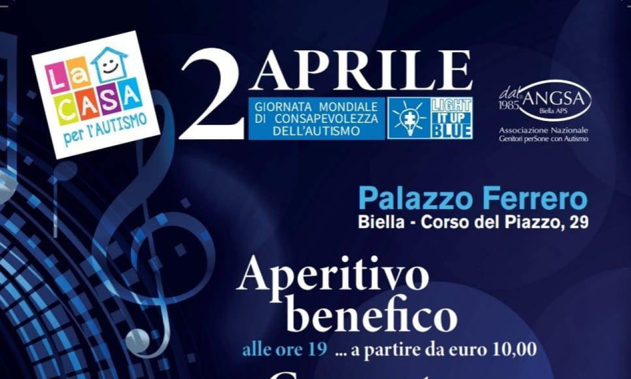 Aperitivo benefico | Concerto Lirico | Asta benefica a cura della Casa per l'Autismo