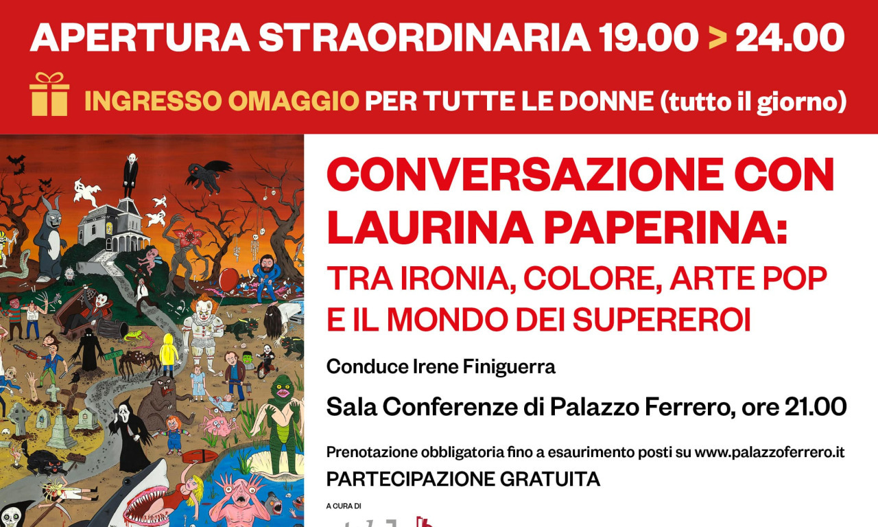 8 marzo 2024 | Conversazione con Laurina Paperina: tra ironia, colore, arte pop e il mondo dei supereroi | Conduce Irene Finiguerra