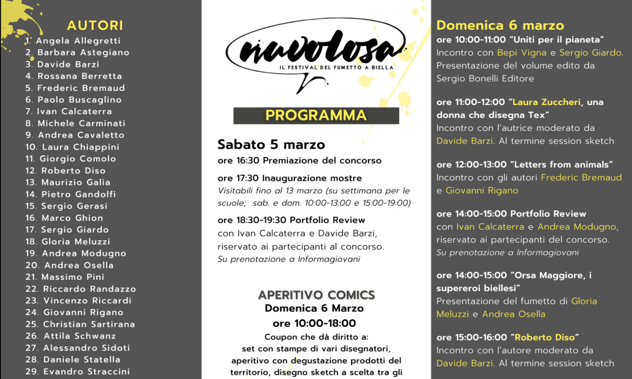 Nuvolosa, il Festival del Fumetto della Città di Biella