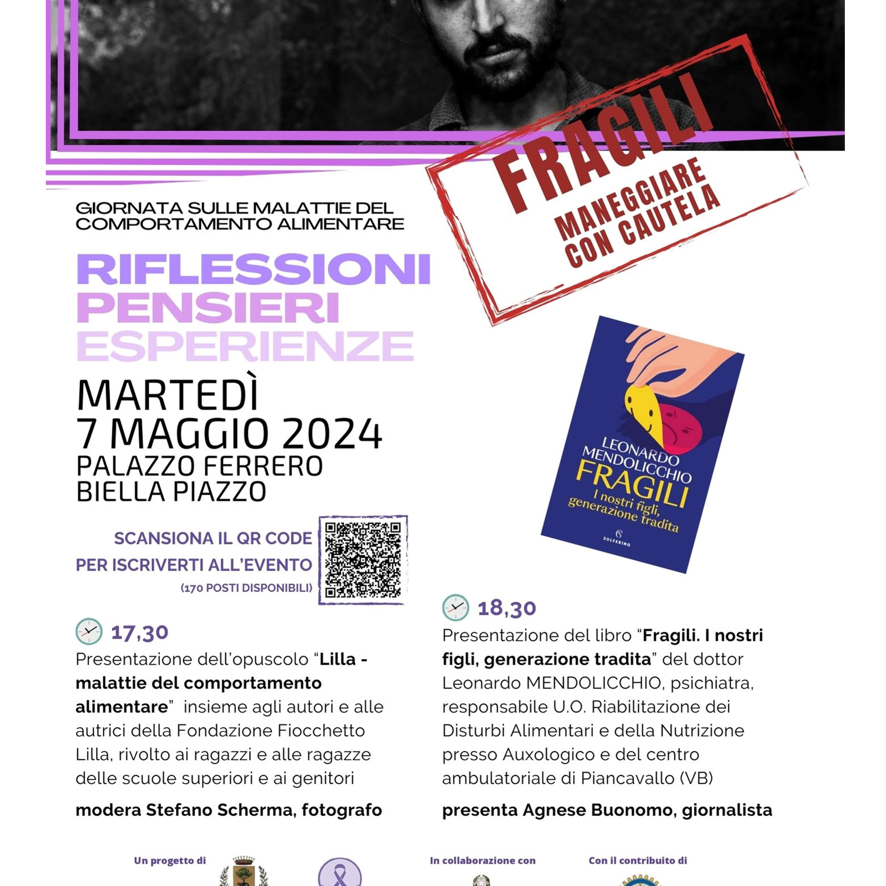 Martedì 7 maggio ore 17.30 a Palazzo Ferrero si parlerà di DCA (Disturbi del Comportamento Alimentare)